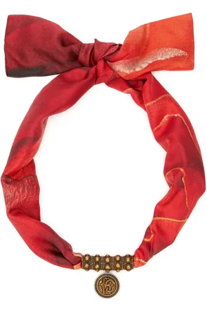 Roberto Cavalli Collier en soie à logo embossé