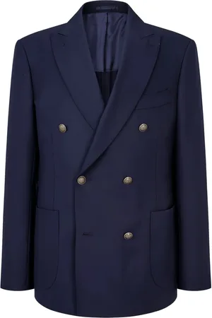 MAN ON THE BOON. Blazer en laine à boutonnière croisée