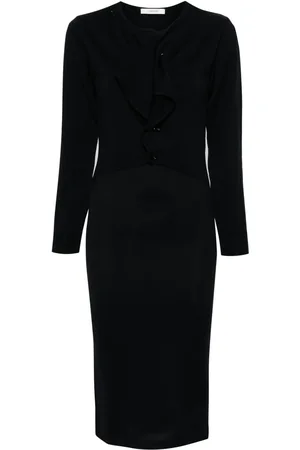 LEMAIRE Robe-cardigan en maille à design nervuré