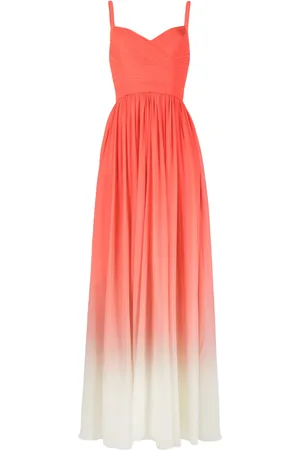 Elie saab Robe longue en soie à effet dégradé