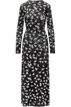 Stella McCartney Robe mi-longue à imprimé graphique