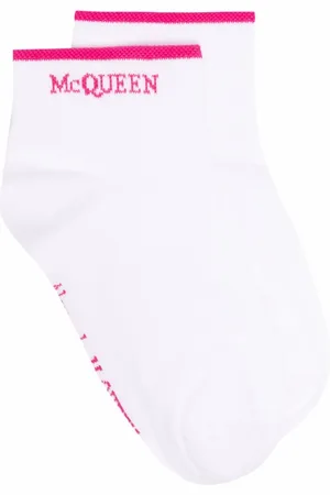 Alexander McQueen Chaussettes à logo intarsia