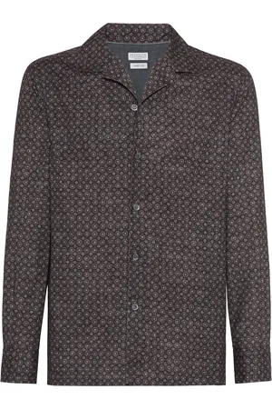 Brunello Cucinelli Chemise à col cubain