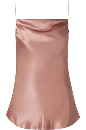 Balmain Haut en satin à col bénitier