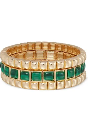 Roxanne Assoulin Lot de trois bracelets Puffy à détails de clous