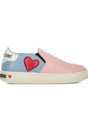 Moschino Baskets à empiècements en cuir
