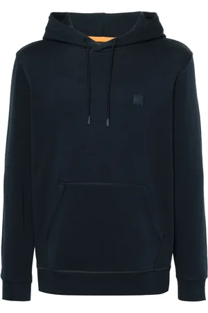 HUGO BOSS Hoodie en coton à patch logo