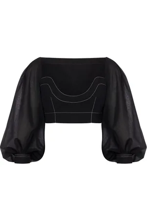 Serafini Haut crop à manches amples
