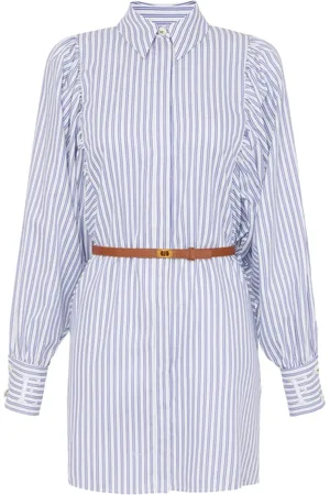 Elisabetta Franchi Robe-chemise à rayures