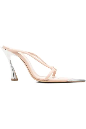 MUGLER Mules en cuir à détail de nœud 95 mm