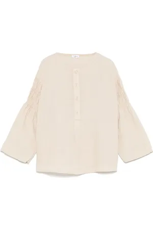 Il gufo Blouse en lin à fronces
