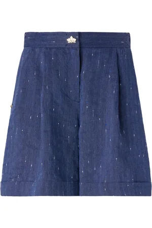 GENNY Short en chambray à taille ceinturée