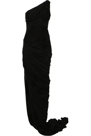 Rick Owens Robe longue drapée à design asymétrique à une épaule