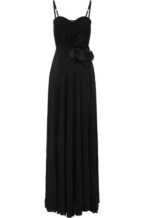 Elisabetta Franchi Robe à appliques fleurs