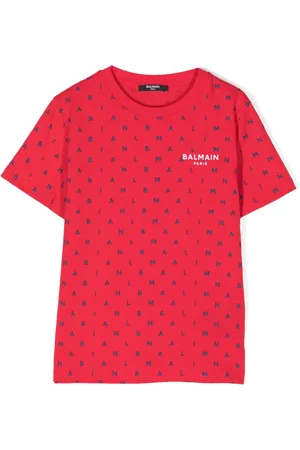 Balmain T-shirt en coton à logo imprimé