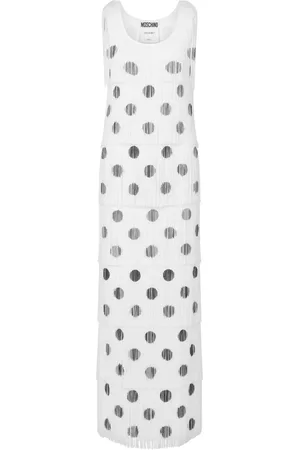 Moschino Robe longue à franges