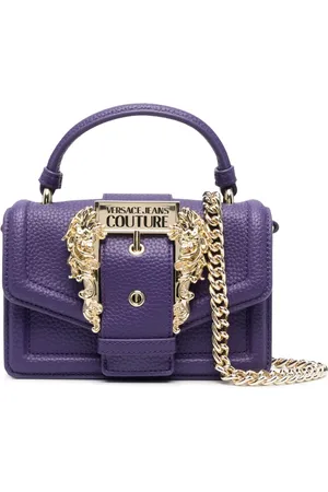 VERSACE Sac à main en cuir à boucle logo