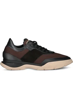 BRIONI Baskets en cuir à logo embossé