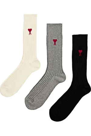 Ami Chaussettes nervurées à logo brodé