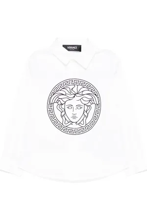 VERSACE Chemise en coton à coupe longue