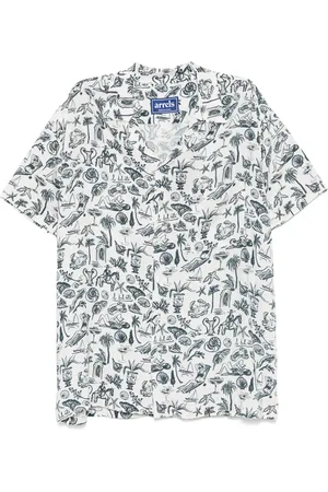 ARRELS Barcelona Chemise à imprimé graphique