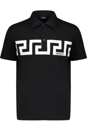 VERSACE Polo en coton à manches courtes