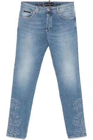 Philipp Plein Jean à détails de clous