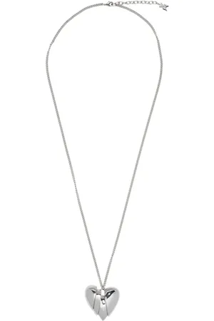 Amina Muaddi Collier à pendentif cœur