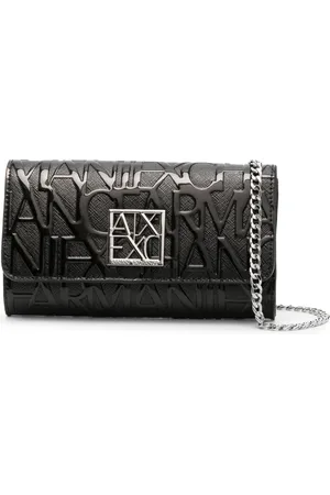 Armani Exchange Sac à bandoulière verni à logo embossé