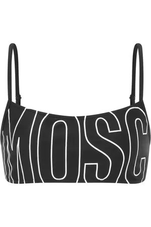 Moschino Haut de bikini à logo imprimé