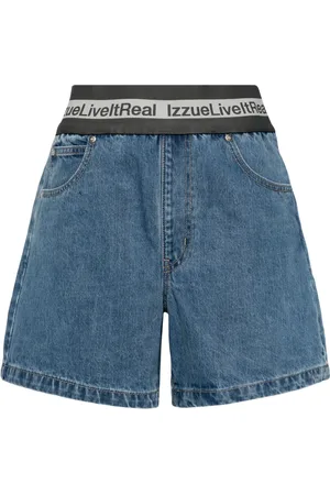 Izzue Short en jean à taille à logo