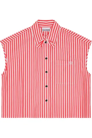 Ganni Chemise sans manches à rayures