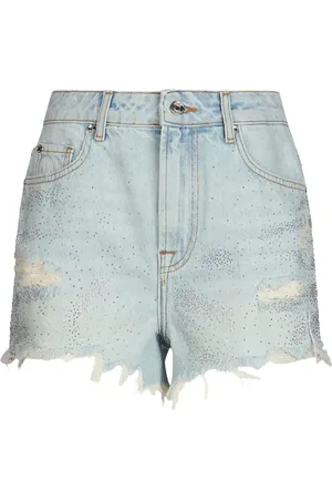 Liu Jo Short en jean à ornements strassés