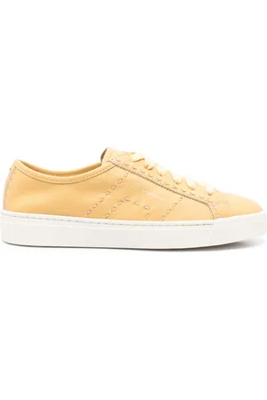 santoni Baskets en cuir à logo embossé