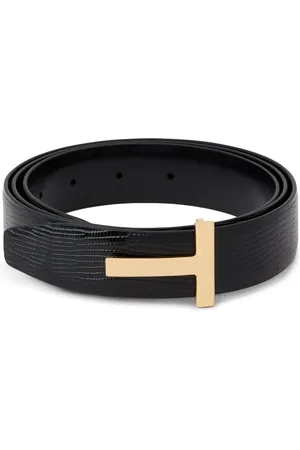 Tom Ford Ceinture en cuir à plaque T