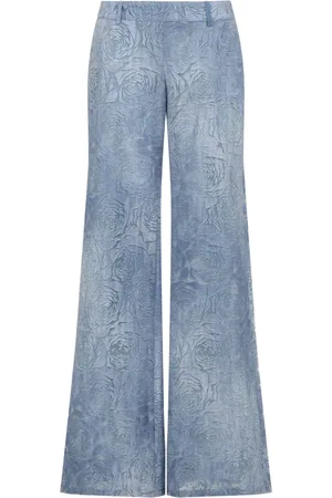 ERMANNO SCERVINO Pantalon à fleurs en jacquard