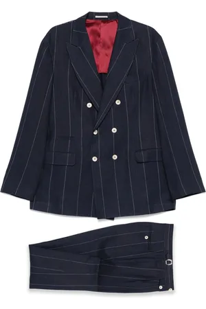 Brunello Cucinelli Costume à fines rayures