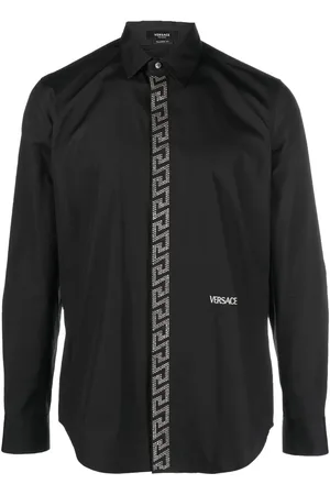 VERSACE Chemise à broderies Greek Key