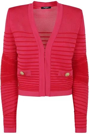 Balmain Cardigan à détails nervurés