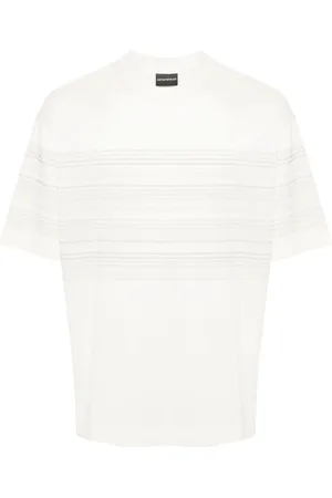 Emporio Armani T-shirt rayé à col rond