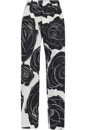 Marni Pantalon à roses imprimées