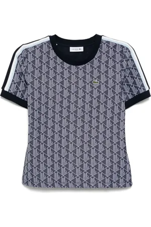 Lacoste T-shirt à motif monogrammé en jacquard