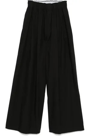 ALYSI Pantalon en popeline à taille élastiquée