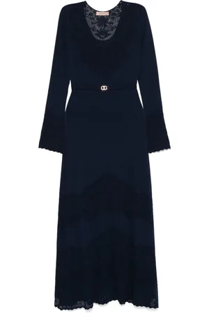 Twin-Set Robe mi-longue en maille ajourée