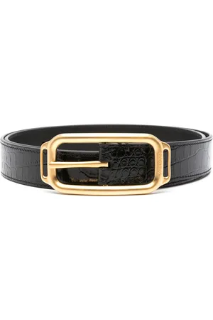 Tom Ford Ceinture en cuir à effet peau de crocodile