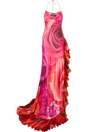 Roberto Cavalli Robe longue à fleurs