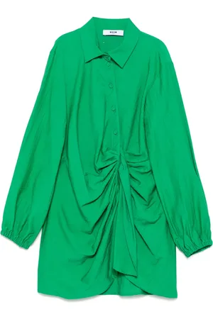 Msgm Robe-chemise à détails drapés