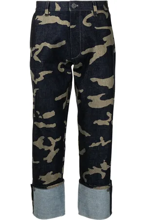 Ports V Jean droit à imprimé camouflage