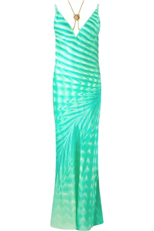 Roberto Cavalli Robe longue à détail de collier