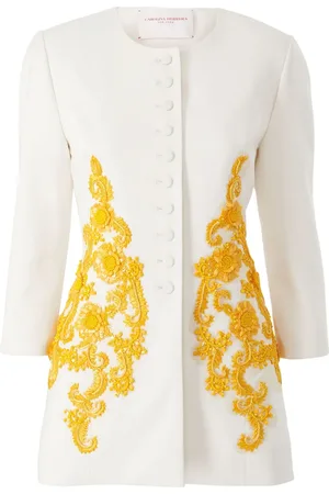 Carolina Herrera Veste brodée à design sans col
